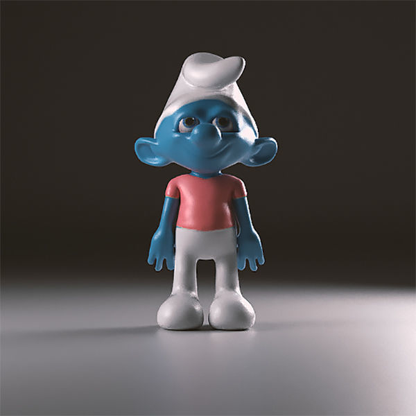 Slouchy smurf figurine 3D print model_2
