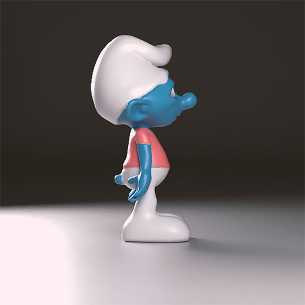 Slouchy smurf figurine 3D print model_1