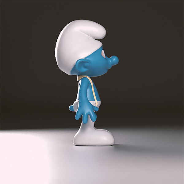 Tailor smurf figurine 3D print model_2