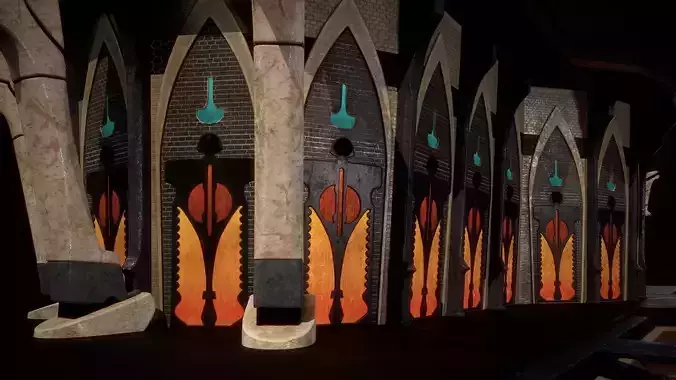building 7 Low-poly 3D model 6