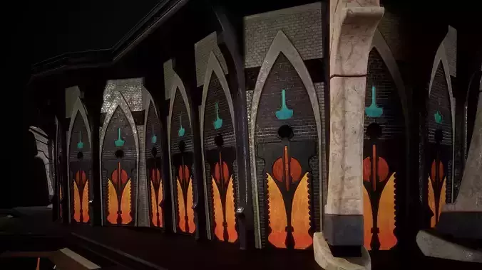 building 7 Low-poly 3D model 7