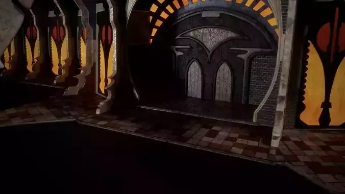 building 7 Low-poly 3D model 4