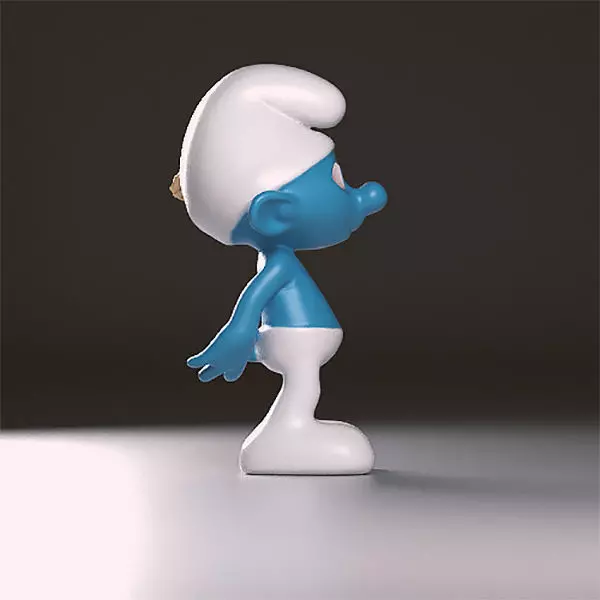 Tracker smurf figurine 3D print model_0