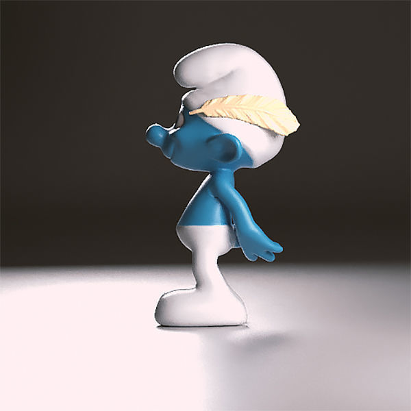 Tracker smurf figurine 3D print model_1