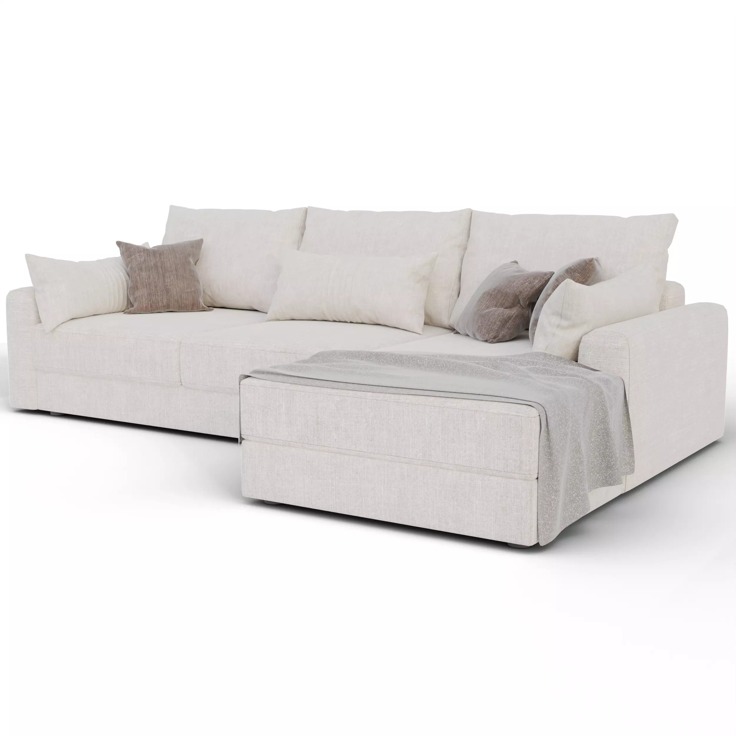 Modern corner sofa 3D model_2