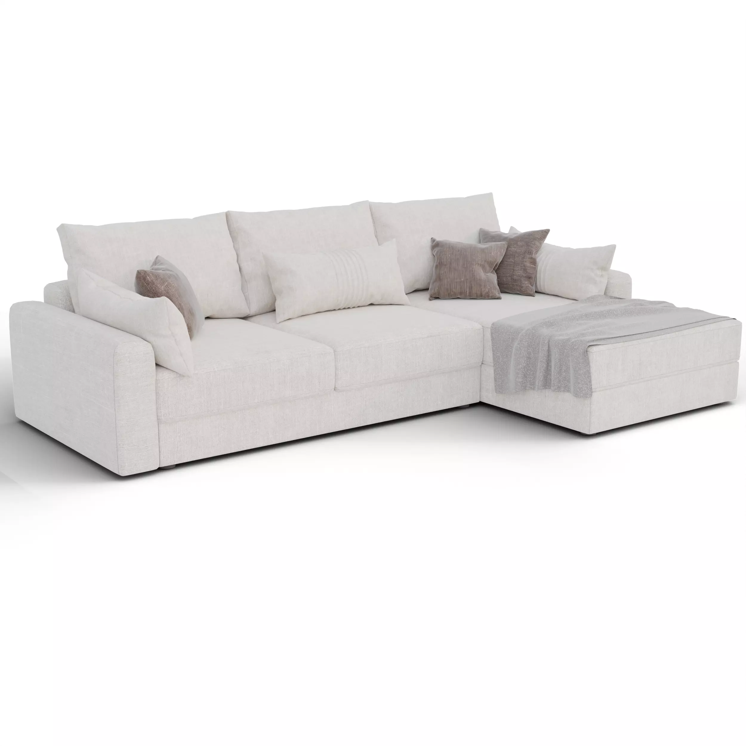 Modern corner sofa 3D model_0