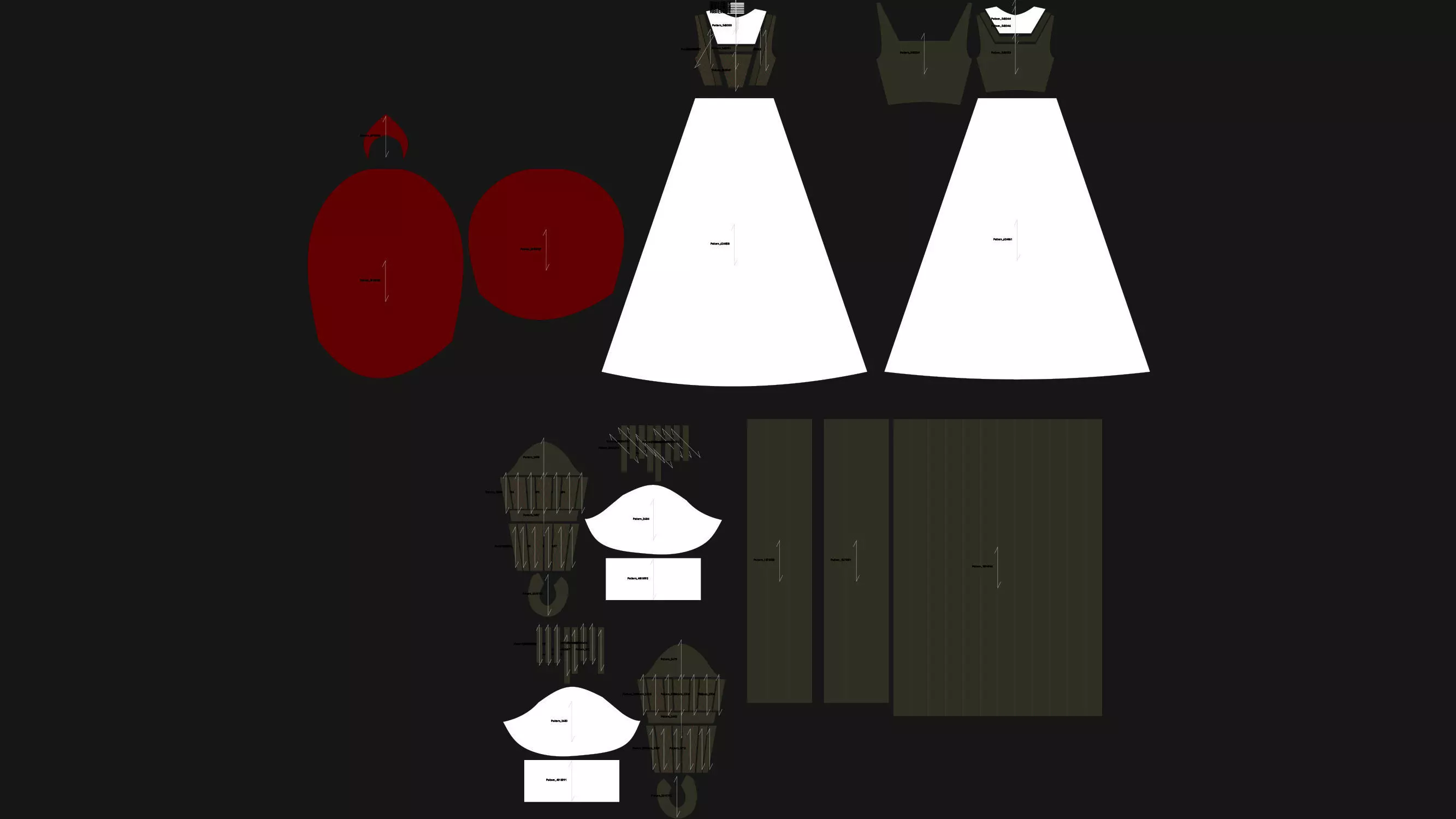 3 Female Medieval Dress-M 3D model_15