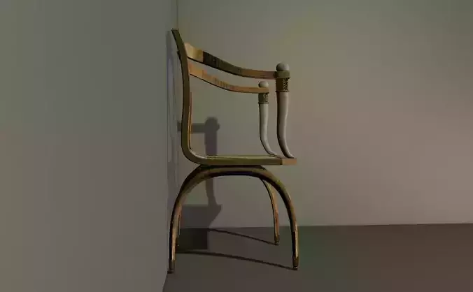 African style chair with  bone  elements 