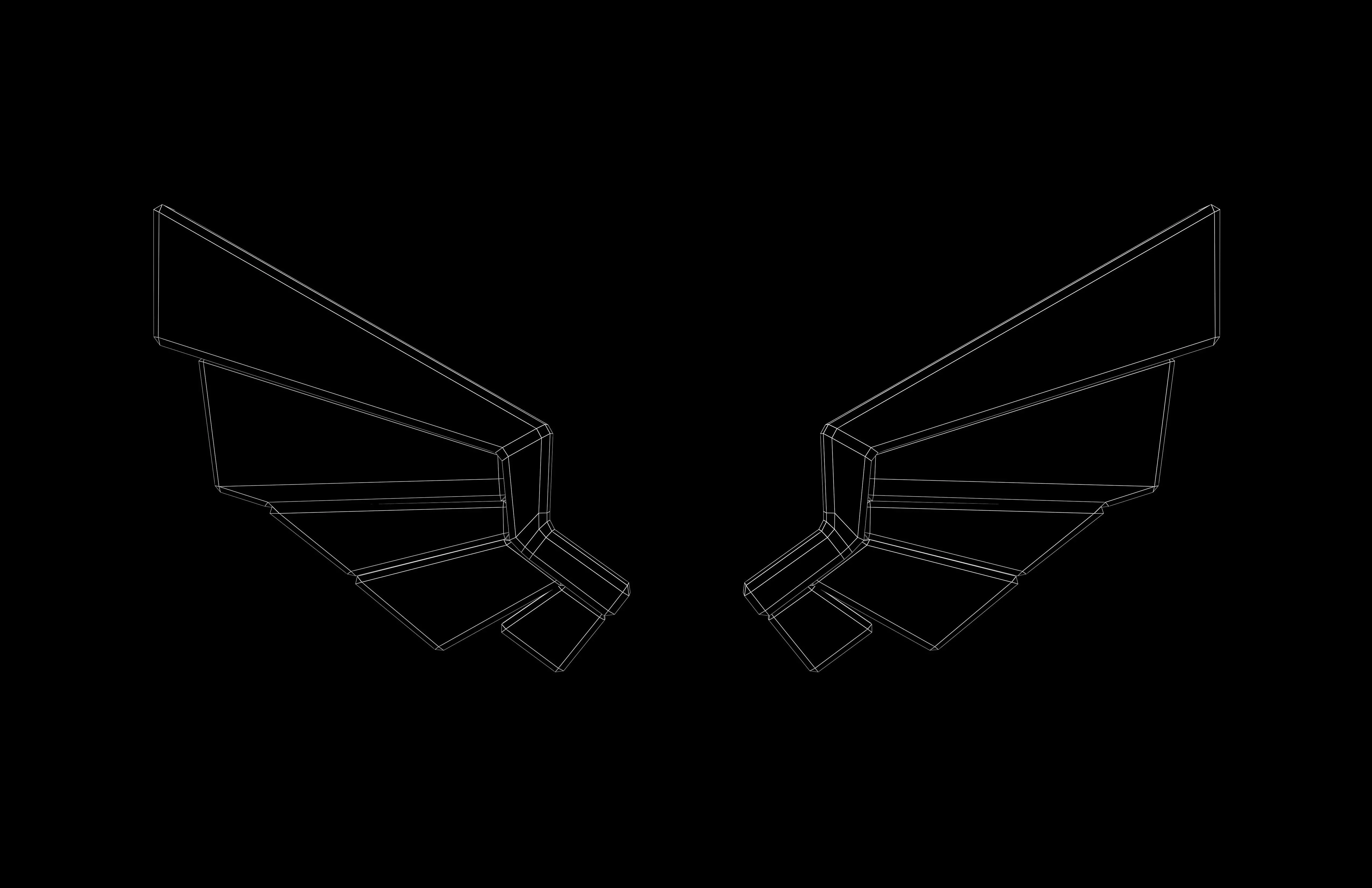 Low Poly Wings v8 001 Low-poly 3D model_6