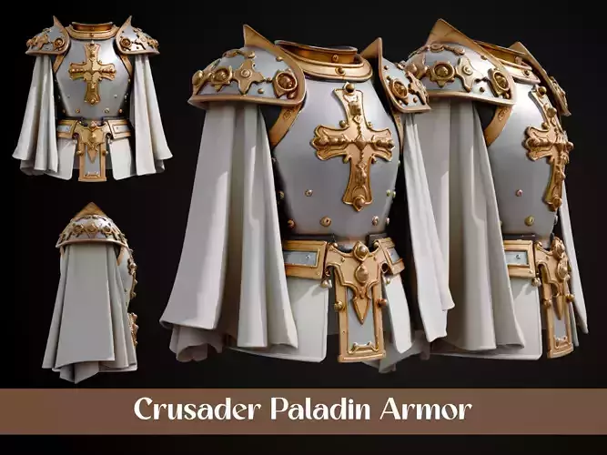 Stylized Medieval Armor - Crusader Paladin 3D print model