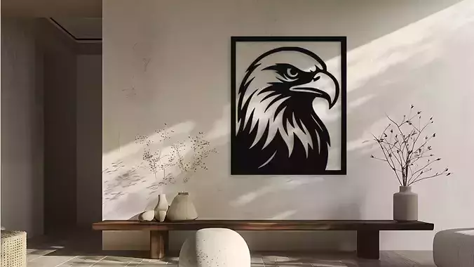 Eagle Head Wall Decor Art