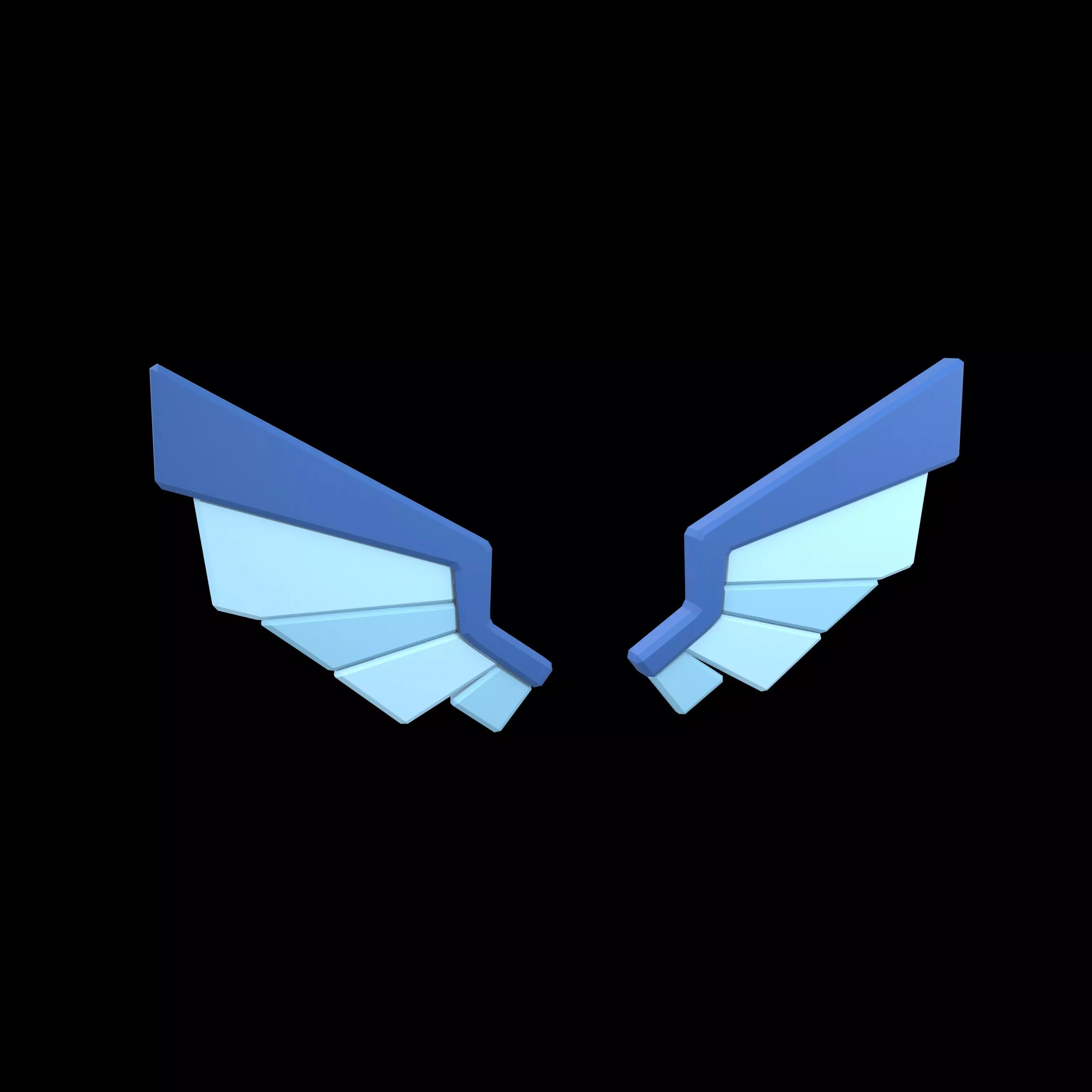 Low Poly Wings v8 002 Low-poly 3D model_0