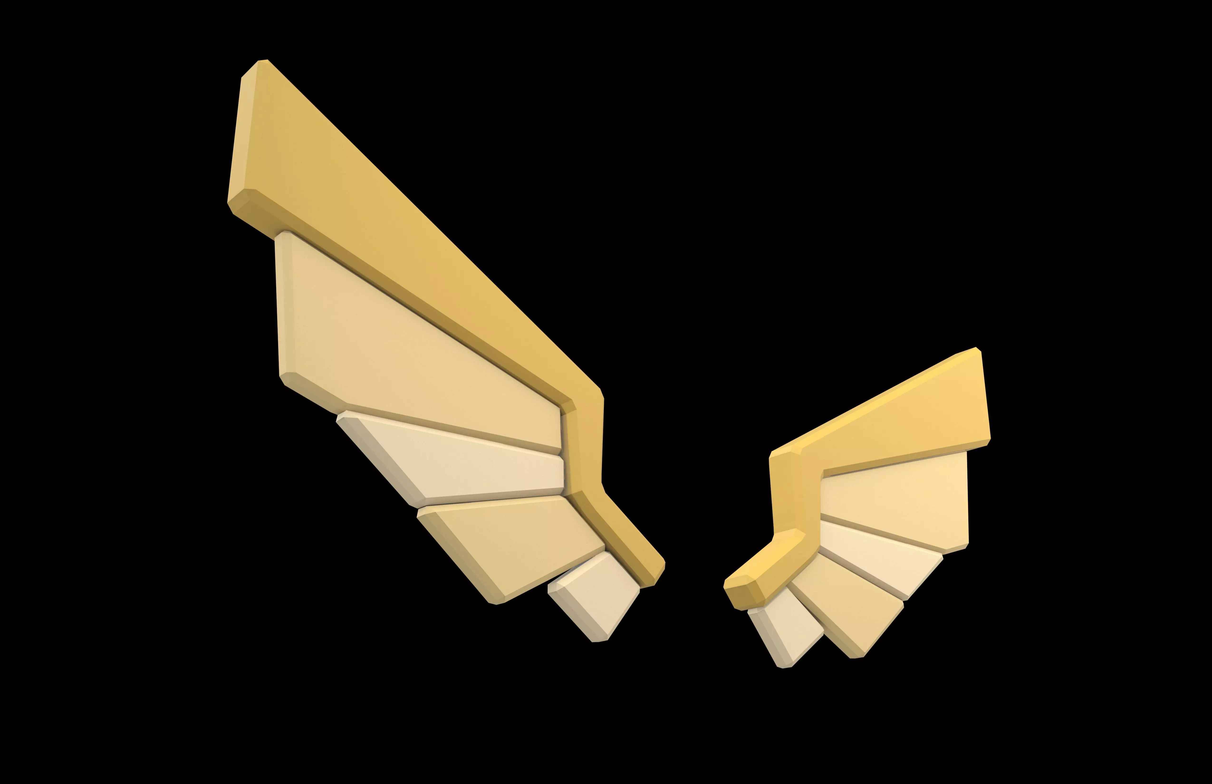Low Poly Wings v8 004 Low-poly 3D model_3
