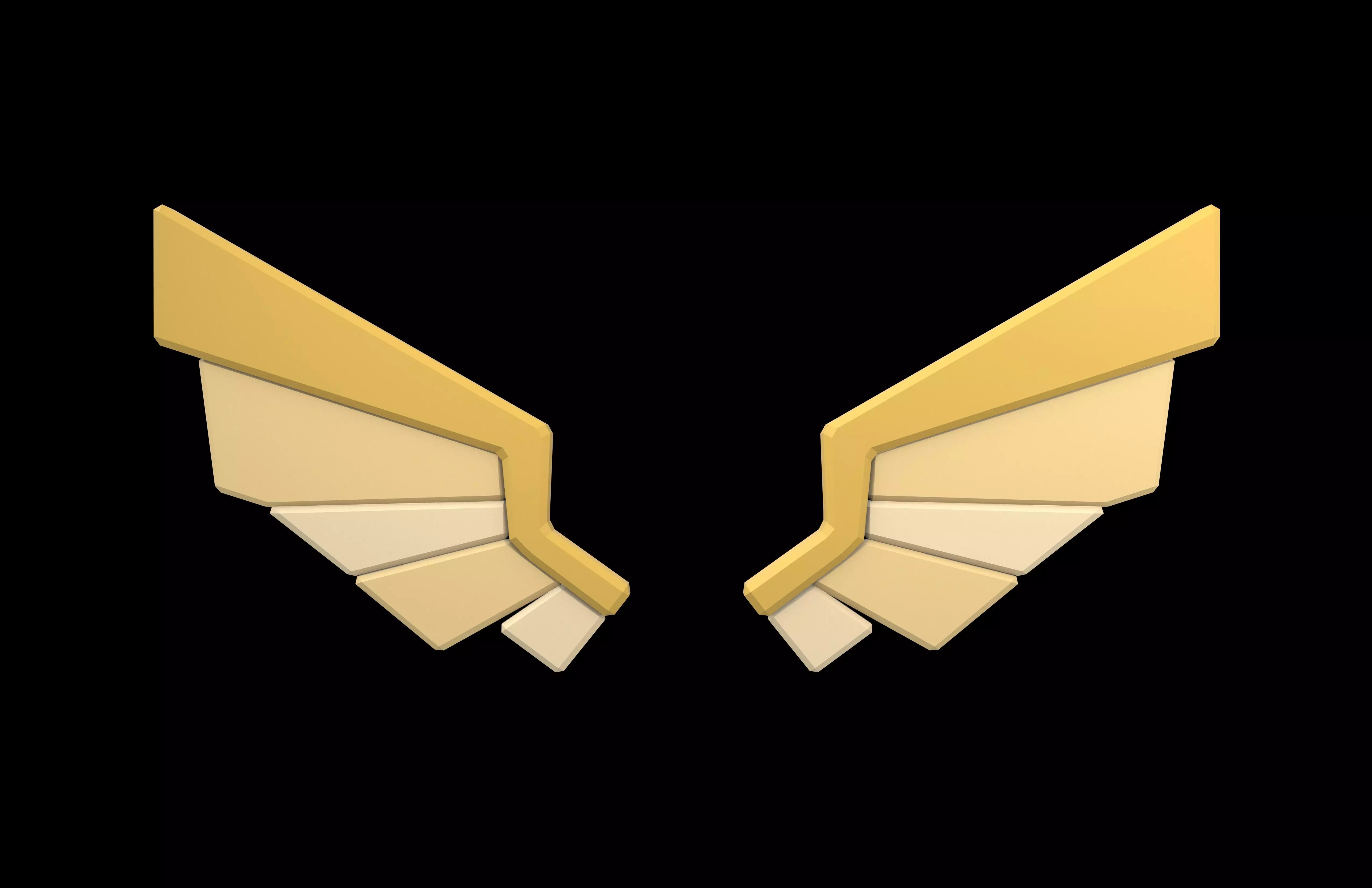 Low Poly Wings v8 004 Low-poly 3D model_1