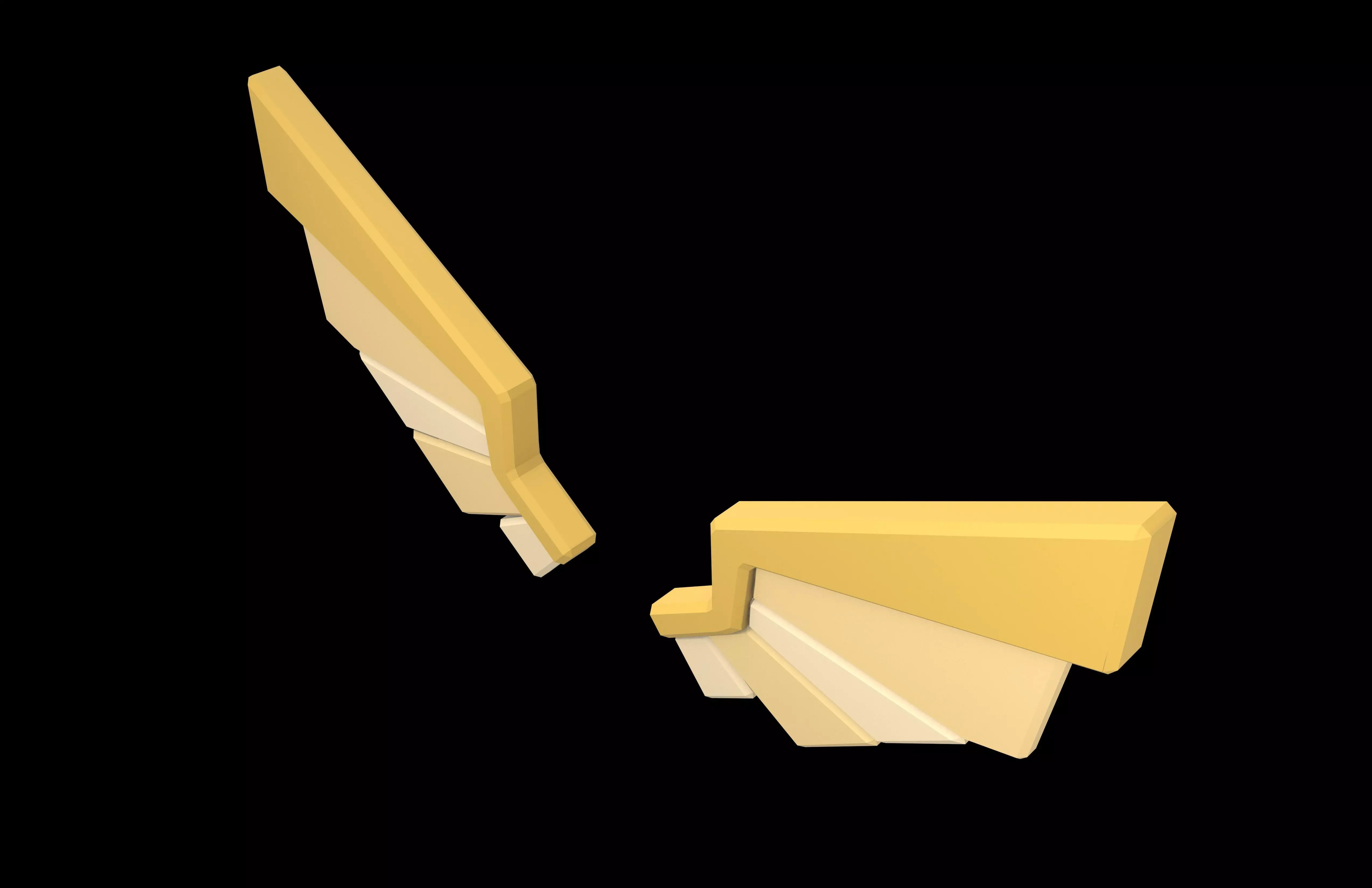 Low Poly Wings v8 004 Low-poly 3D model_2