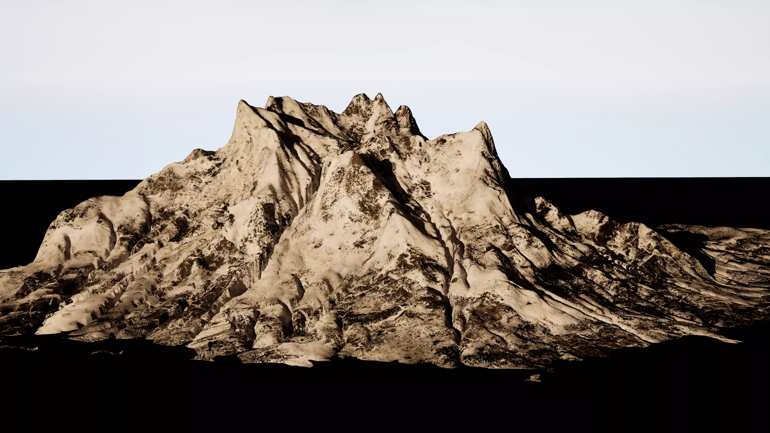 Highly detailed mountain environment asset Low-poly 3D model_1