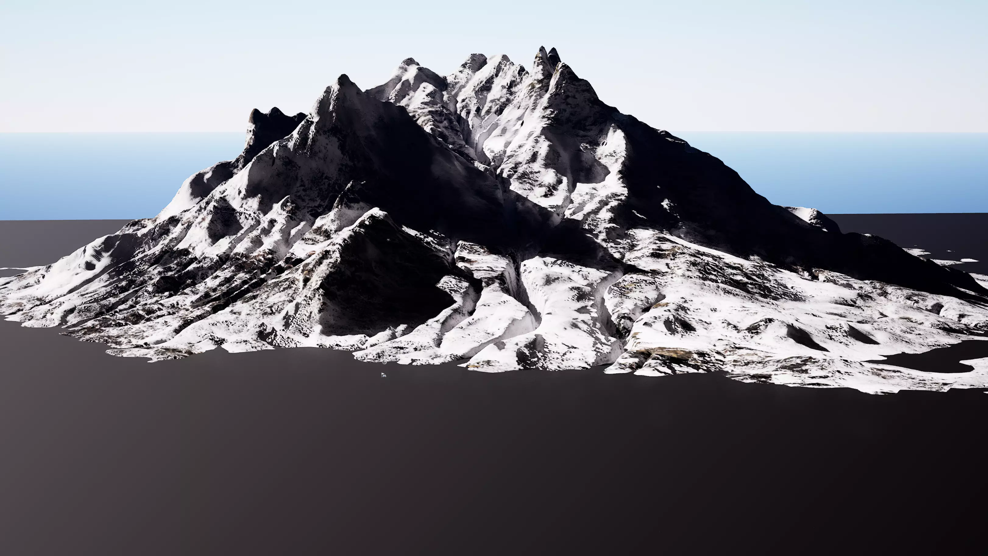 Highly detailed mountain environment asset Low-poly 3D model_5