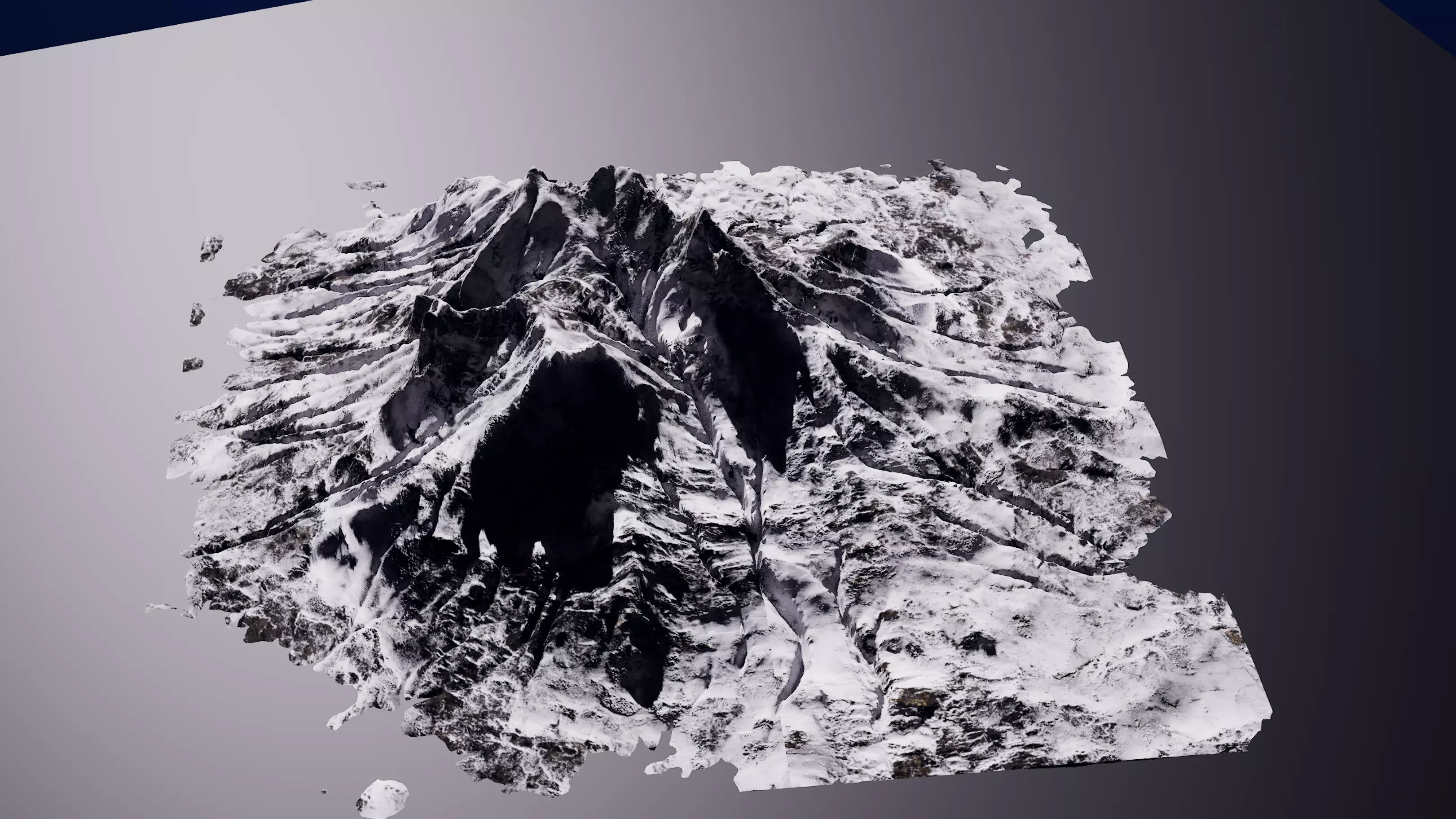 Highly detailed mountain environment asset Low-poly 3D model_9