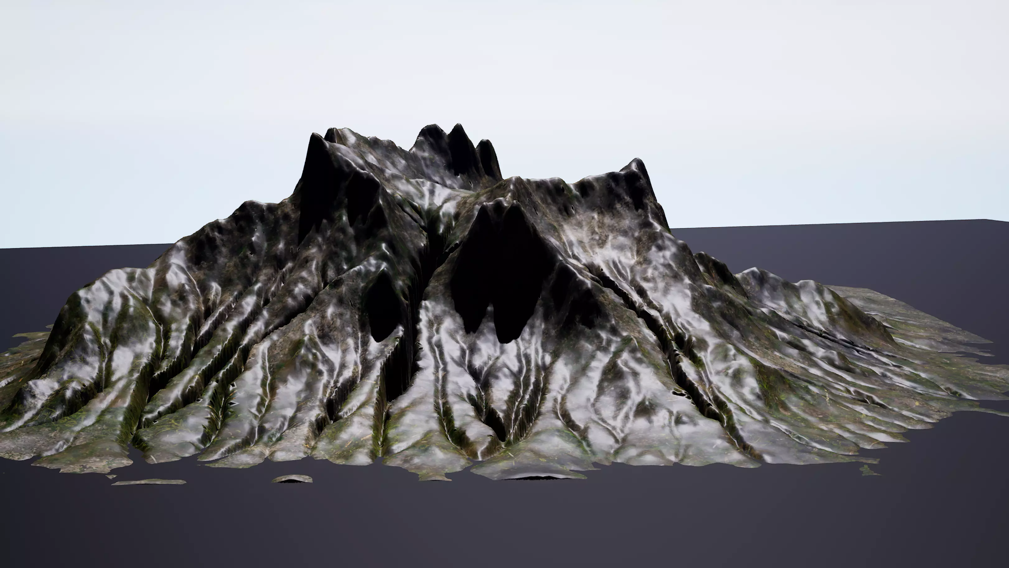 Highly detailed mountain environment asset Low-poly 3D model_10