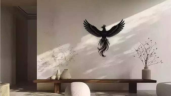 Phoenix Rising Wall Decor Art