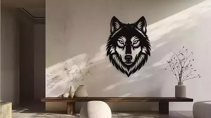 Wolf Head Wall Decor Art