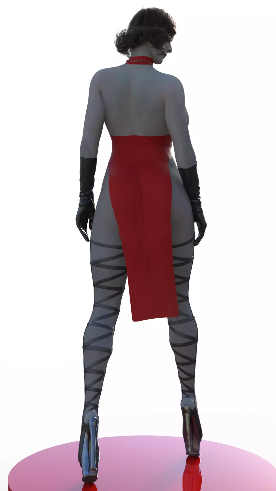 Lady Dimitrescu Elegance and Power in a Gothic Cathedral 3D print model_4