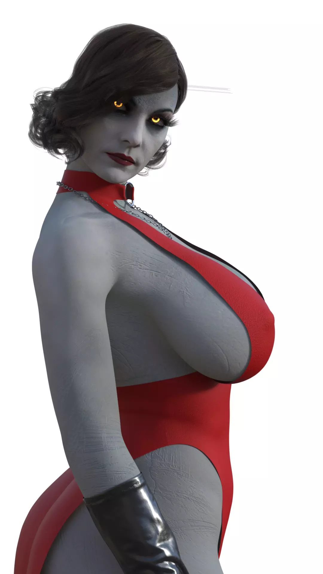 Lady Dimitrescu Elegance and Power in a Gothic Cathedral 3D print model_1