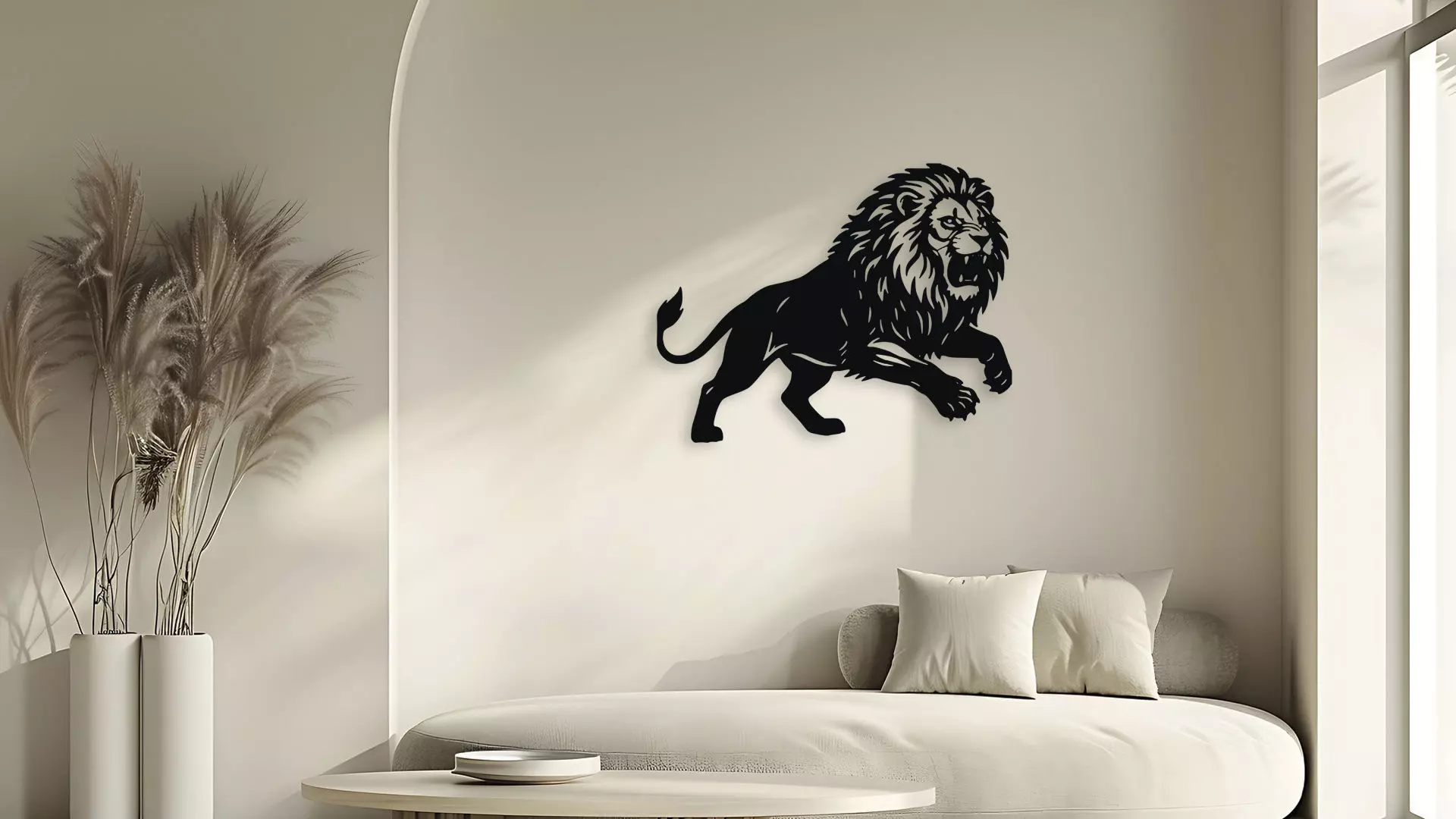 Roaring Lion Wall Decor Art 3D model_5