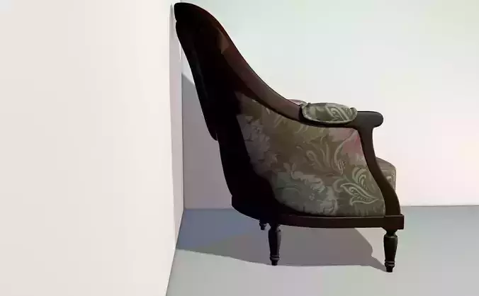 Beautiful French Antique Louis XVI style  armchair 3D model