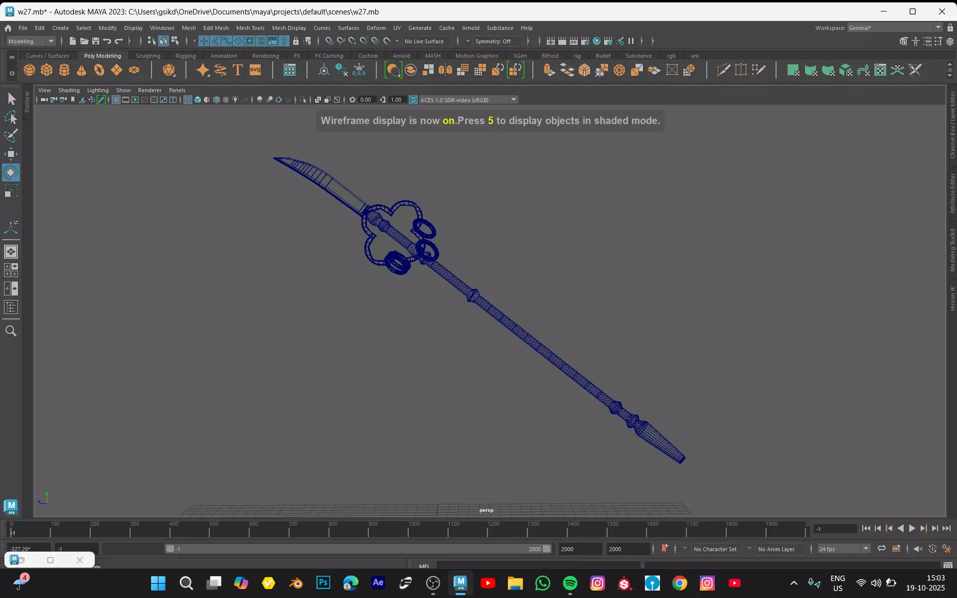 SWORD MODEL Low-poly 3D model_4