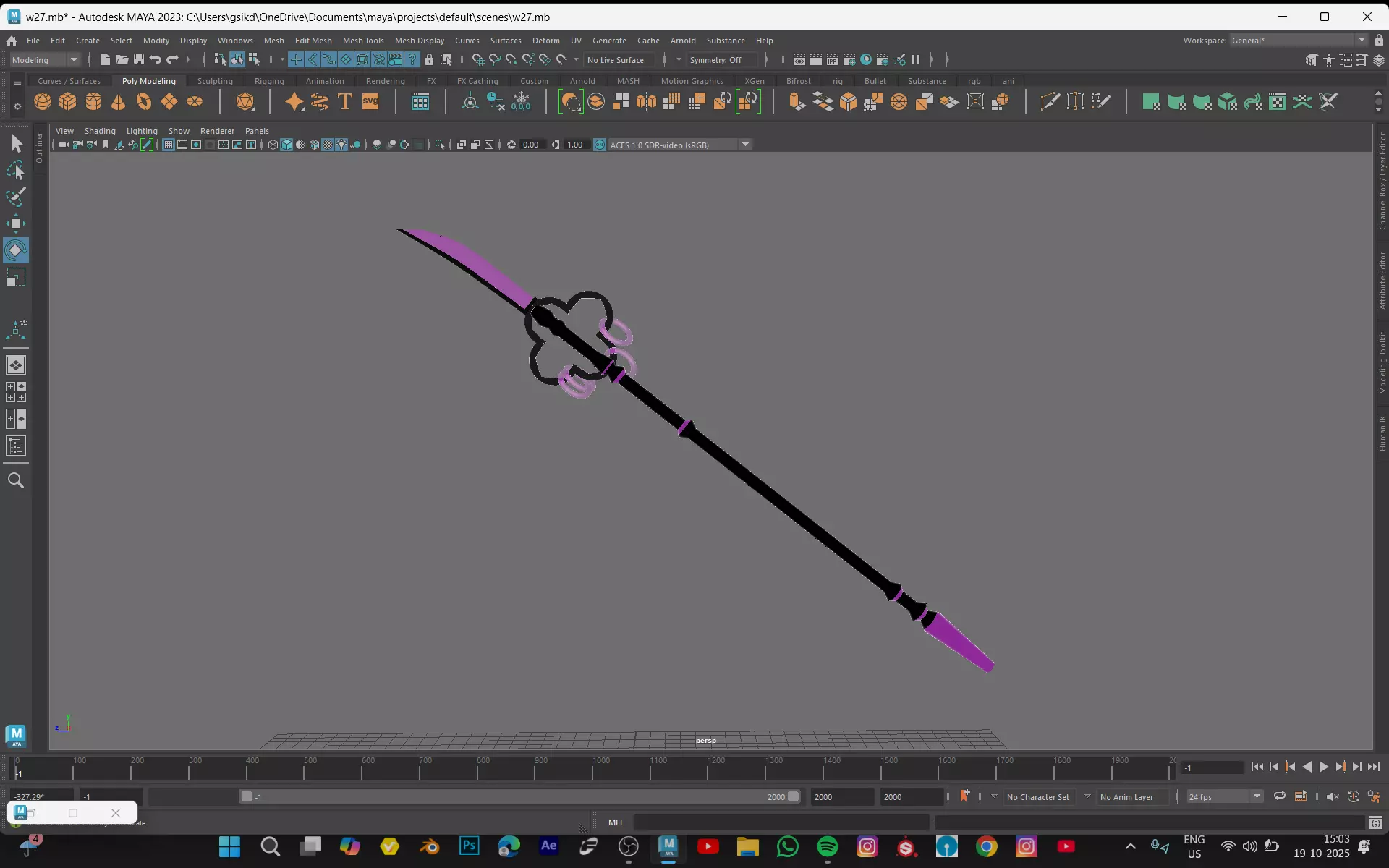 SWORD MODEL Low-poly 3D model_6