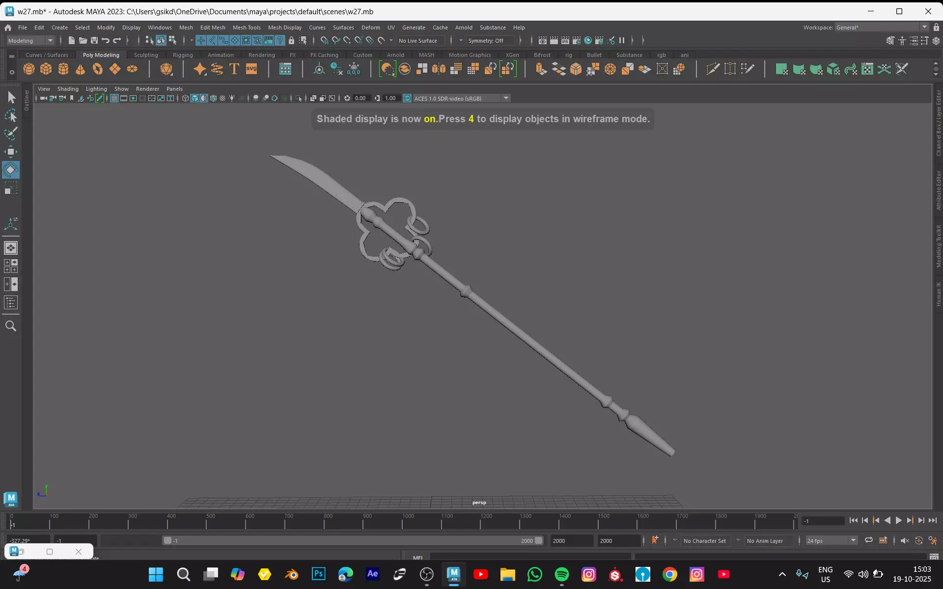 SWORD MODEL Low-poly 3D model_5