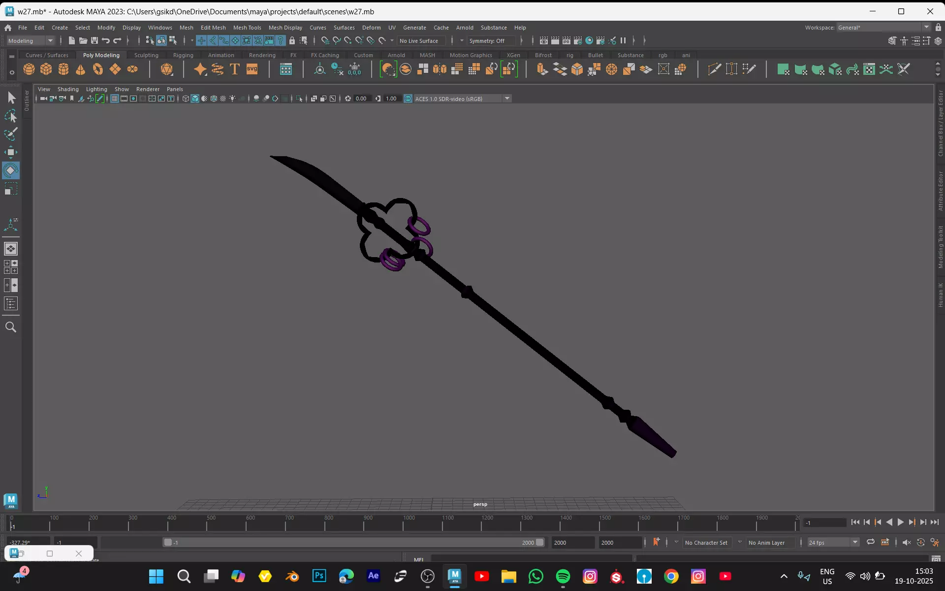 SWORD MODEL Low-poly 3D model_2