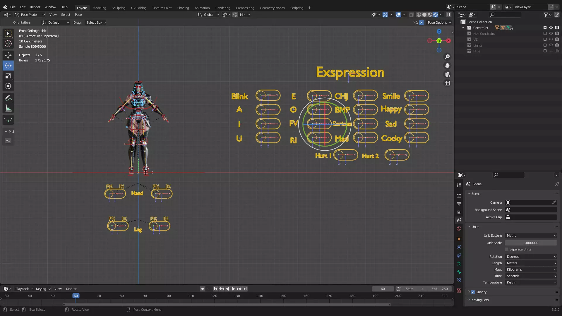 Female Superhero Game Character - Warmaiden Low-poly 3D model_29