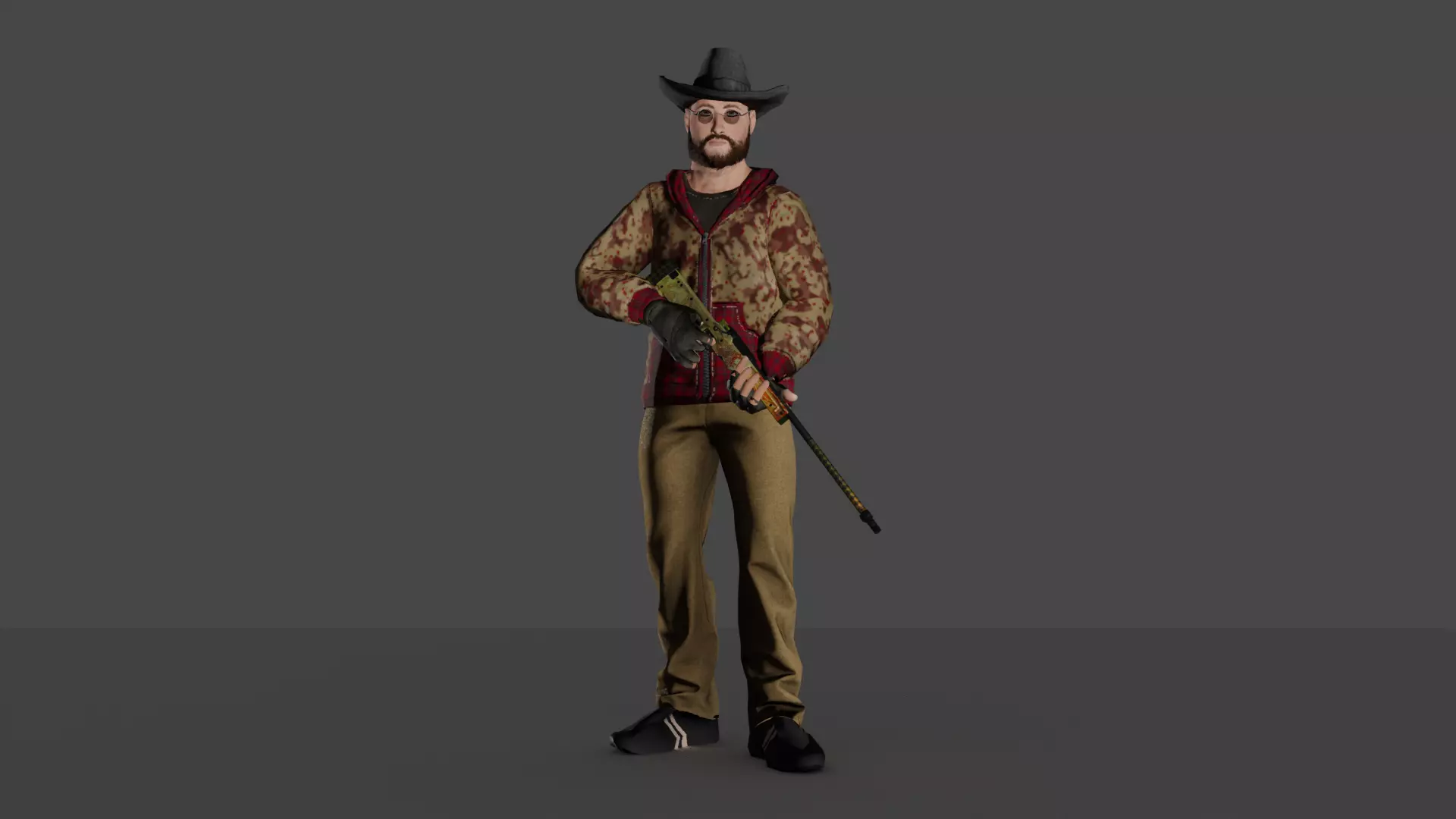 The Hunter Character Humanoid Rigged 3D Model 3D model_2