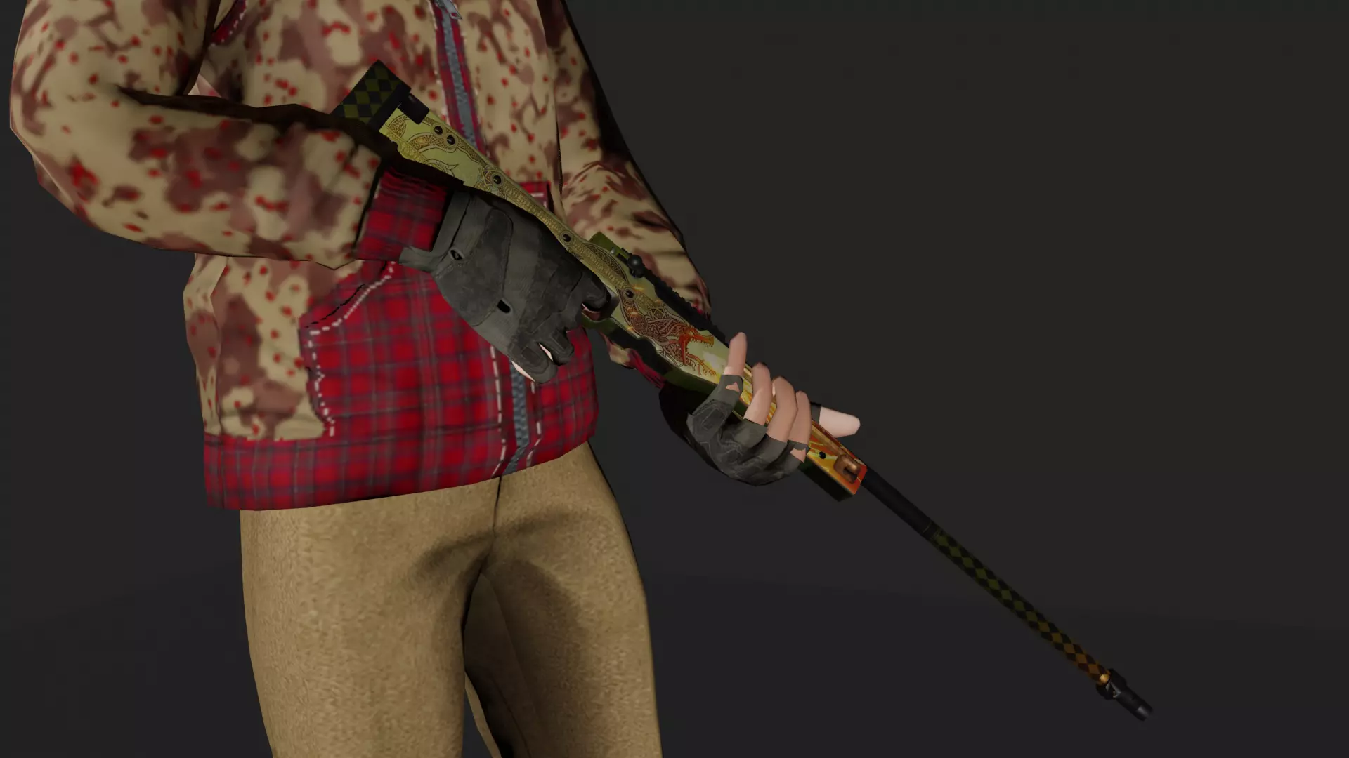 The Hunter Character Humanoid Rigged 3D Model 3D model_13