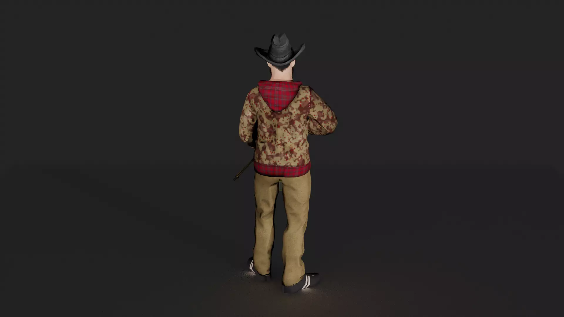 The Hunter Character Humanoid Rigged 3D Model 3D model_10