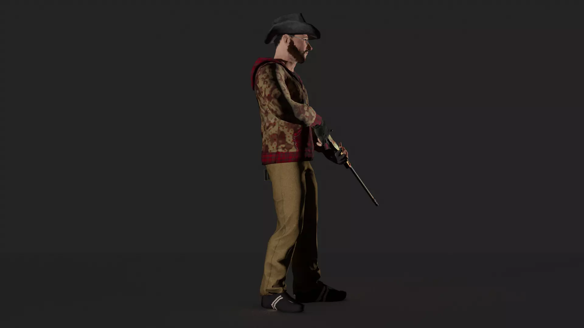 The Hunter Character Humanoid Rigged 3D Model 3D model_9