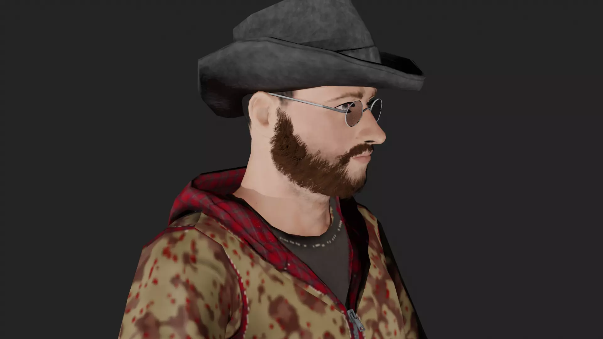 The Hunter Character Humanoid Rigged 3D Model 3D model_12