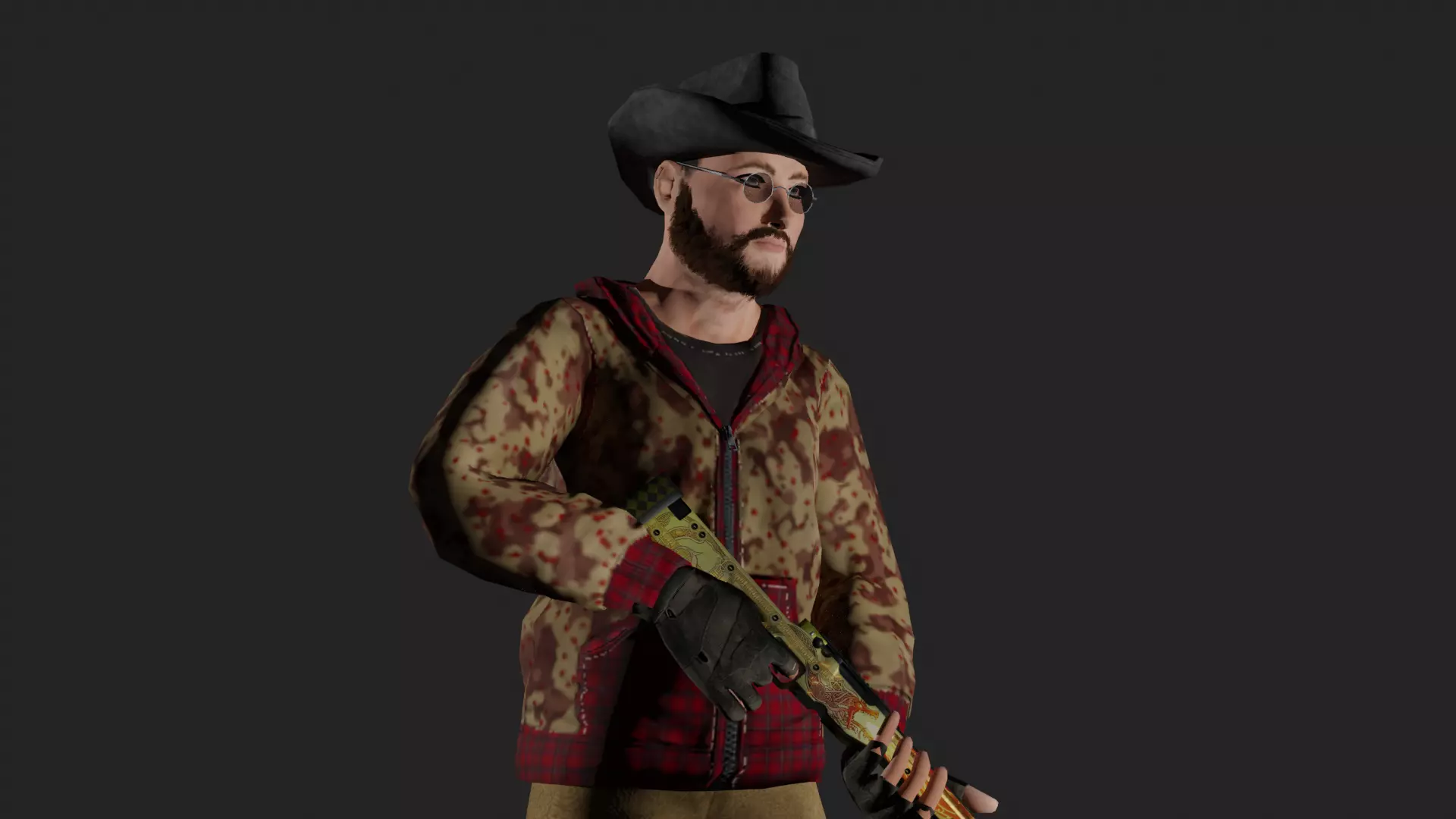 The Hunter Character Humanoid Rigged 3D Model 3D model_8