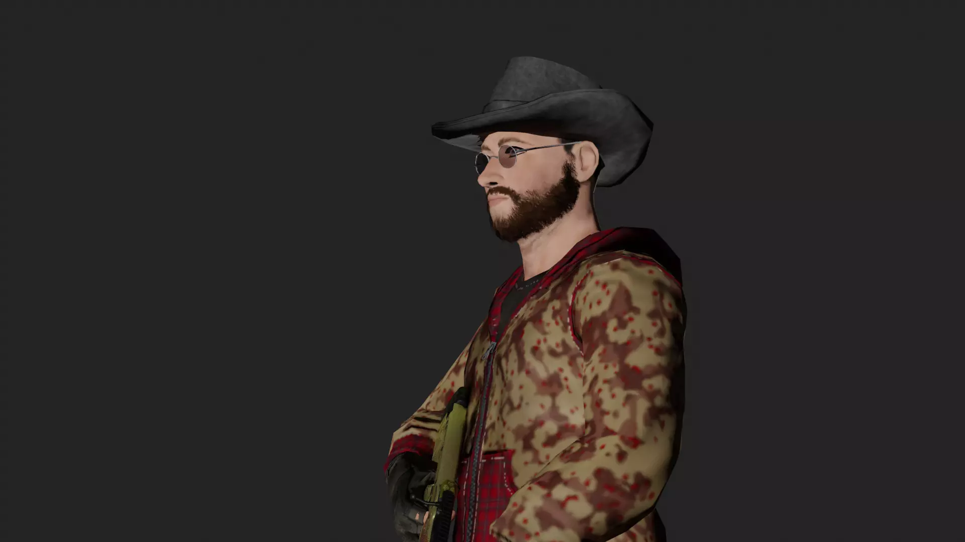 The Hunter Character Humanoid Rigged 3D Model 3D model_7