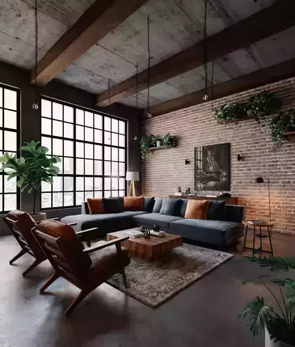 Interior Living Room Scene 01