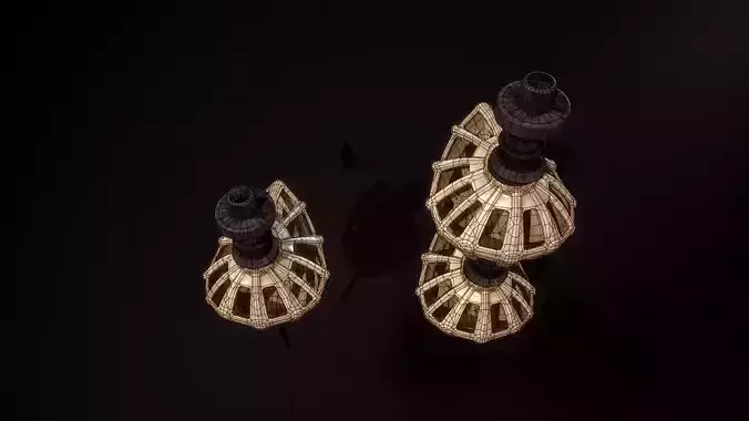 building 8 Low-poly 3D model 7