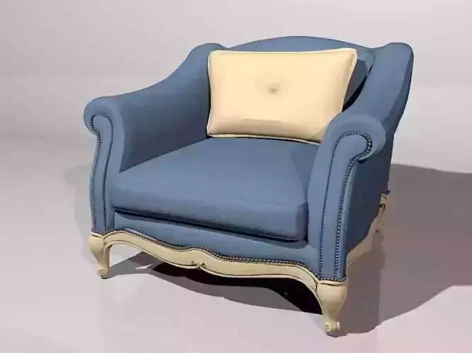 Royal style armchair  with pillow 