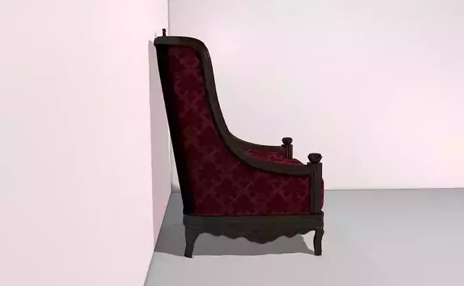 British Colonial Style Club Chair 3D model