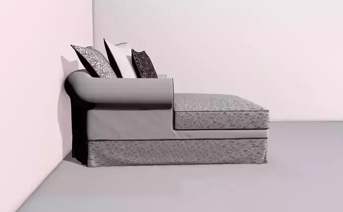 Ampoli design armchair with pillows  3D model