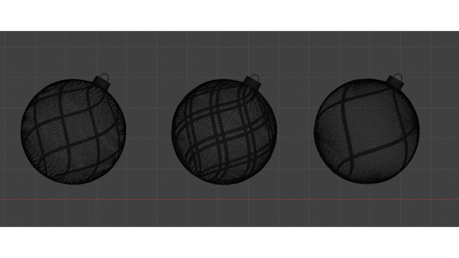 Christmas Ornaments Blue BLEND STL Low-poly 3D model_12