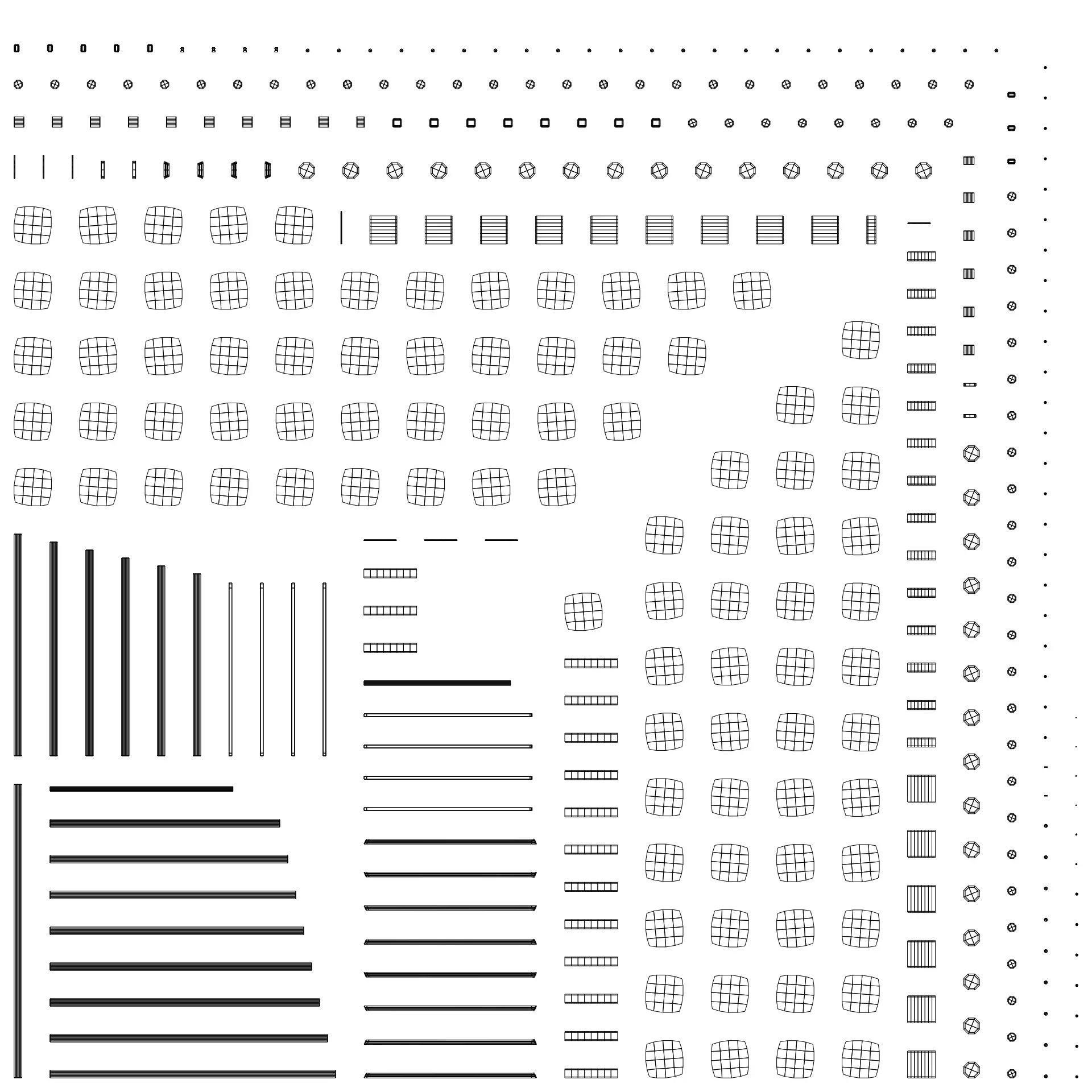 15-Ball Pendulum Waves Animated  Low-poly 3D model_8