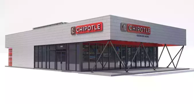 Chipotle Restaurant 3D model