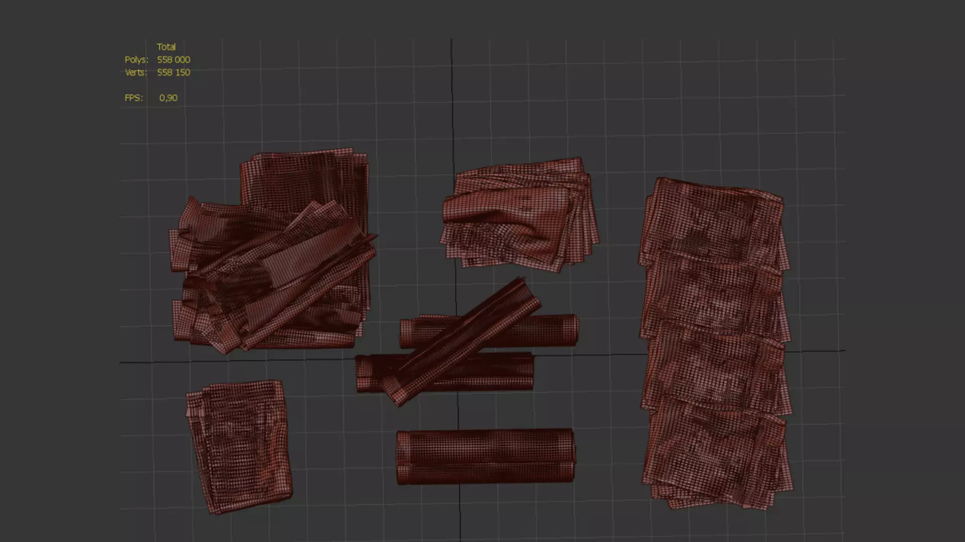 Newspaper set 3D model_4